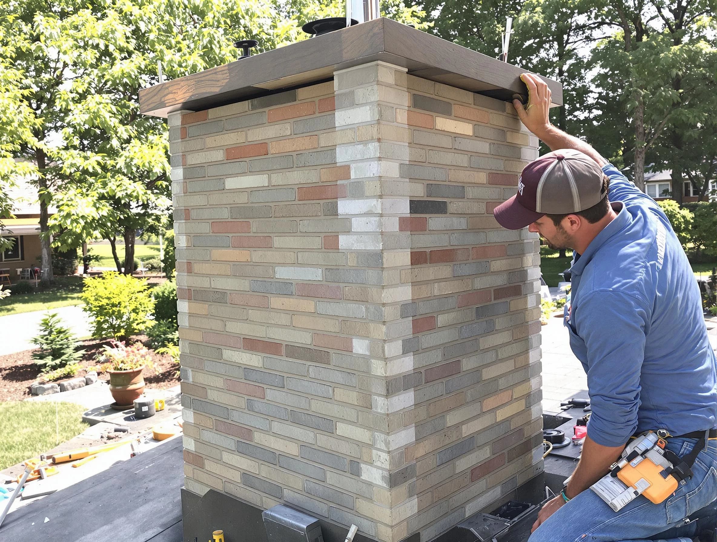 Buffalo Chimney Sweep completing a modern chimney remodel in Buffalo, PA