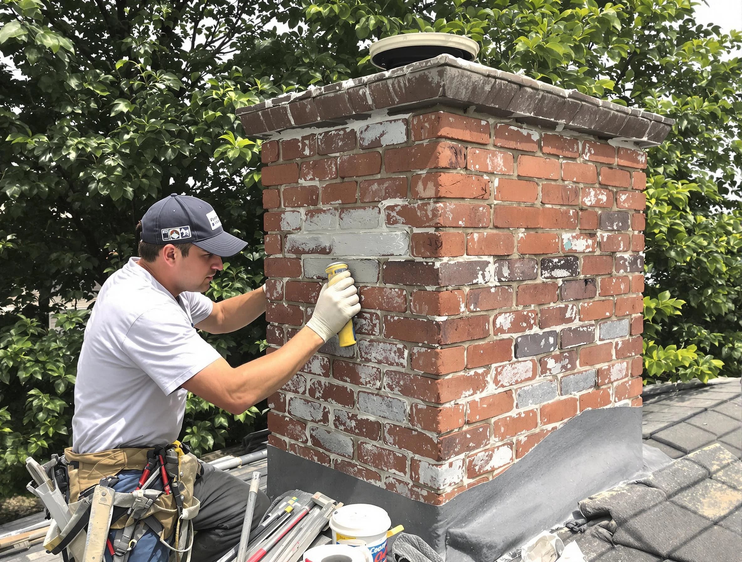 Buffalo Chimney Sweep restoring an aging chimney in Buffalo, PA