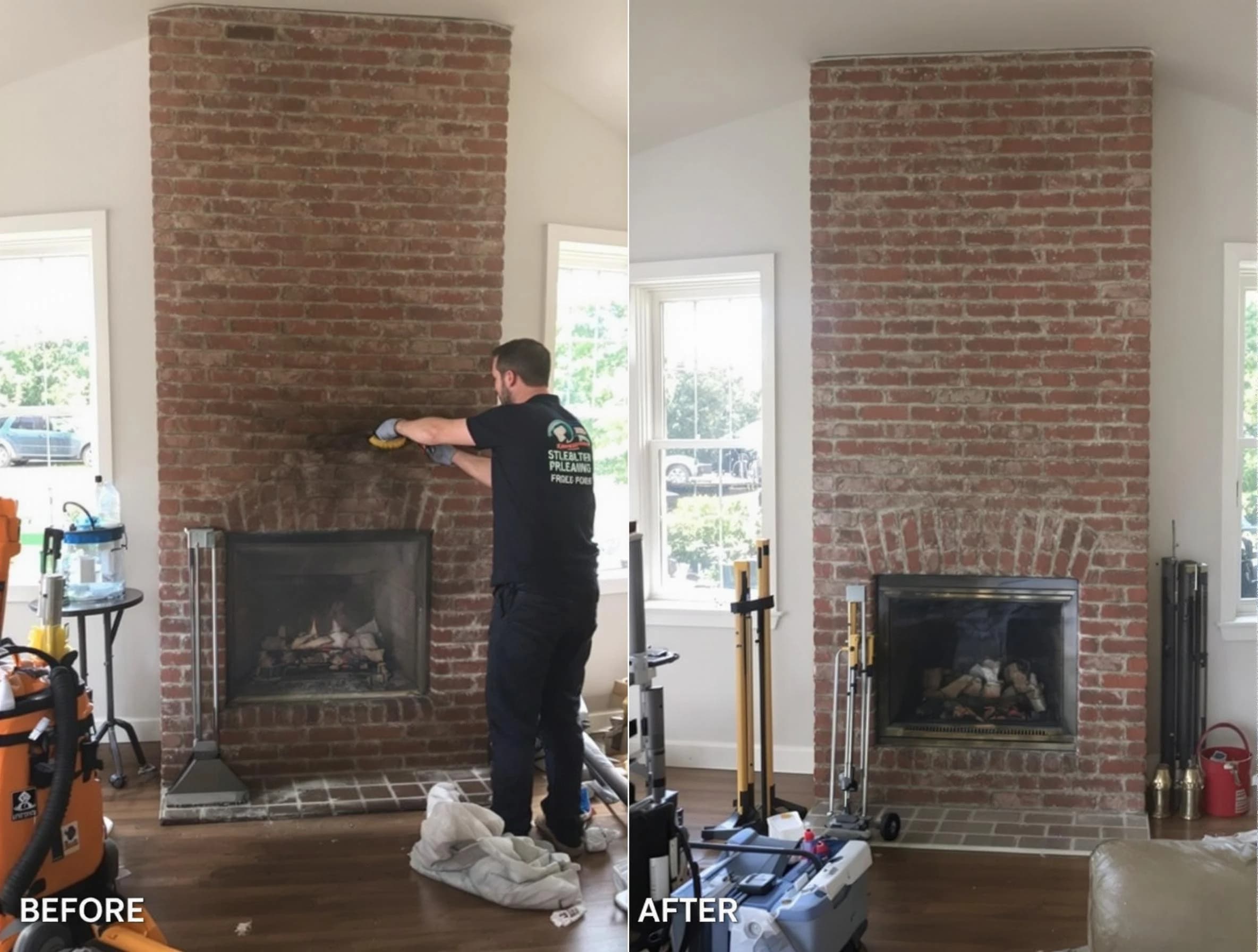 Finished chimney sweeping service by Buffalo Chimney Sweep in Buffalo, PA