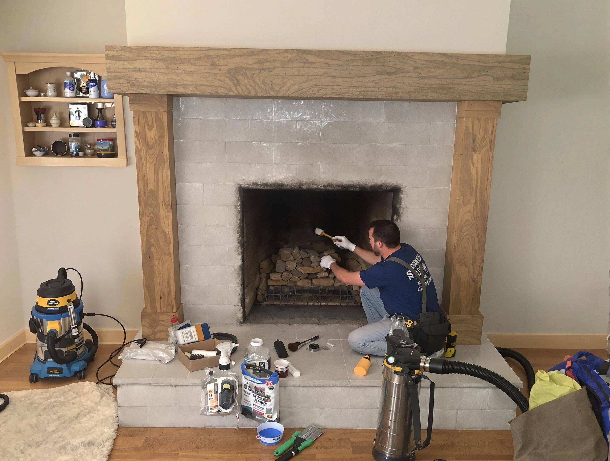 Detailed creosote removal process by Buffalo Chimney Sweep in Buffalo, PA