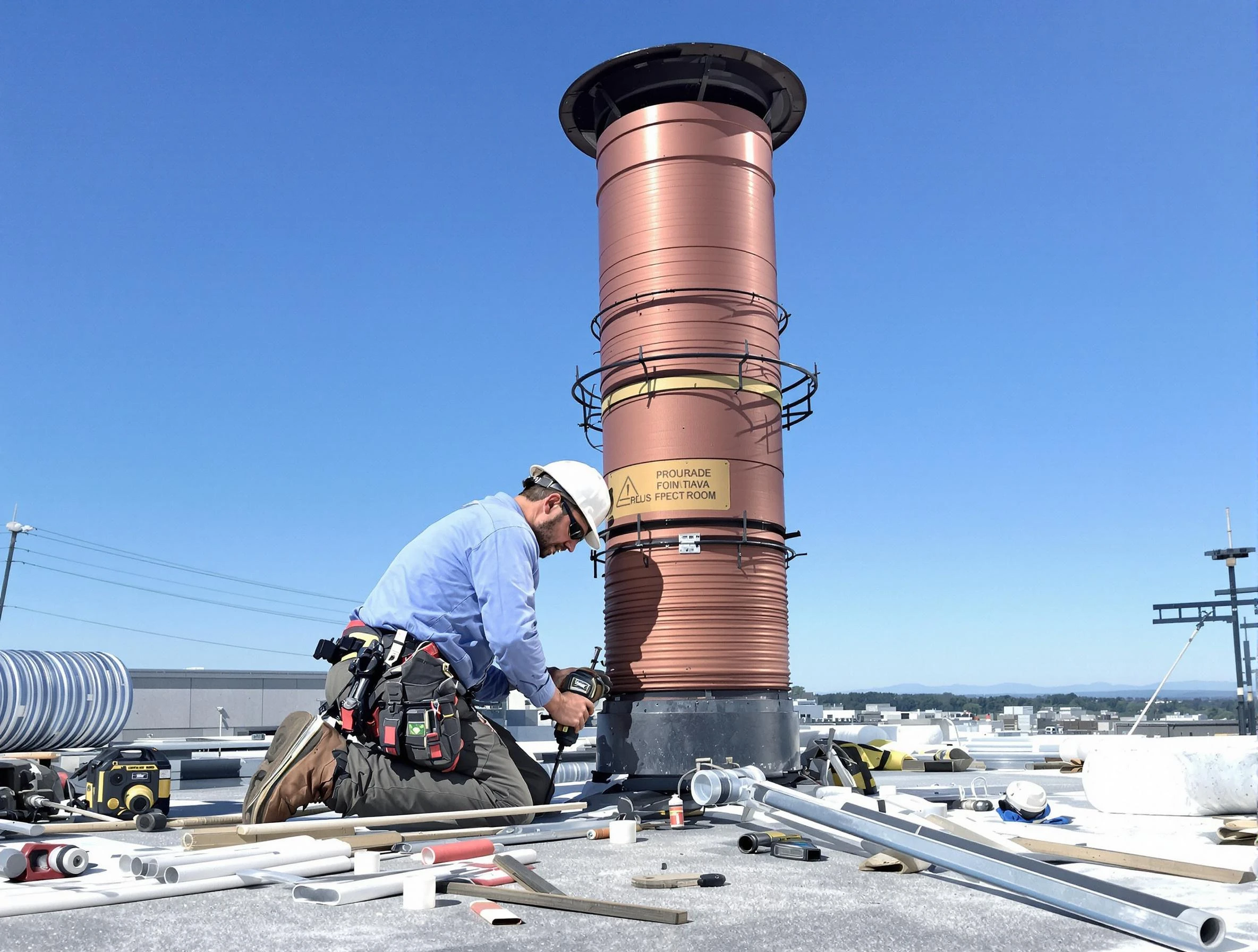 Installed chimney liner by Buffalo Chimney Sweep in Buffalo, PA