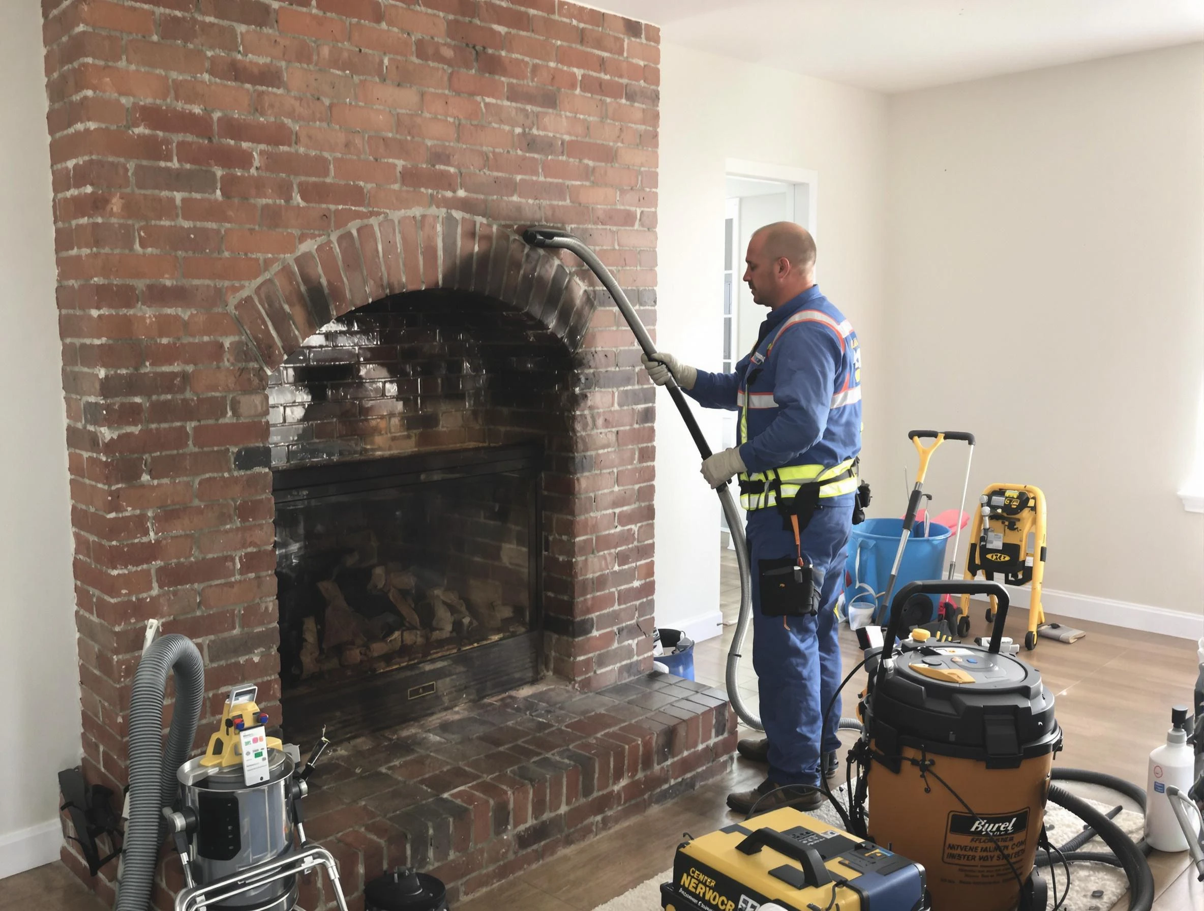 Buffalo Chimney Sweep expert performing detailed chimney sweep in Buffalo, PA