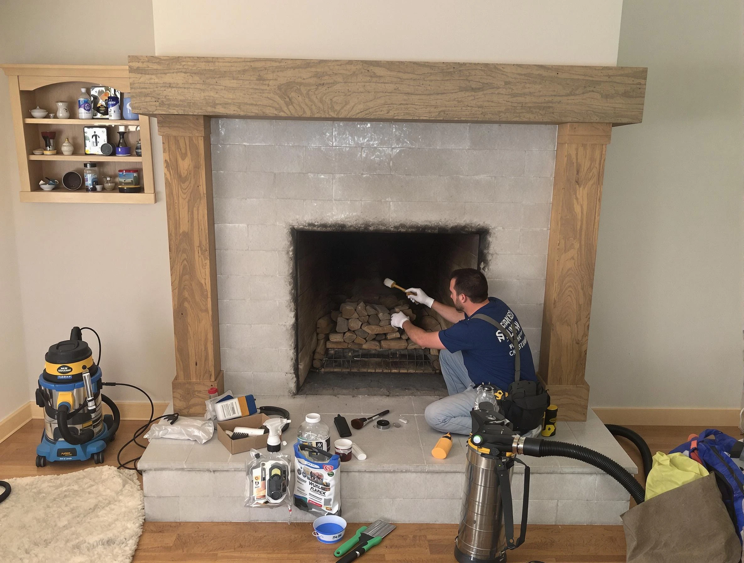 Detailed creosote removal process by Buffalo Chimney Sweep in Buffalo, PA
